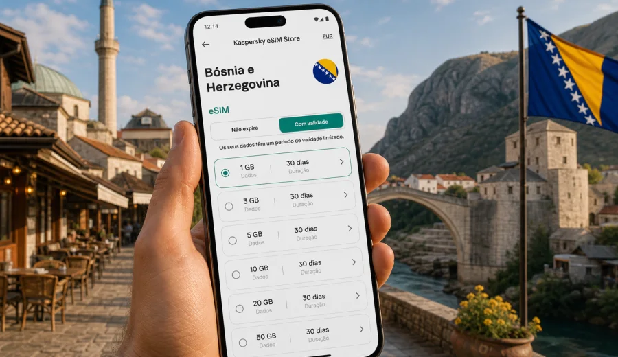 eSIM na Bósnia e Herzegovina: internet móvel