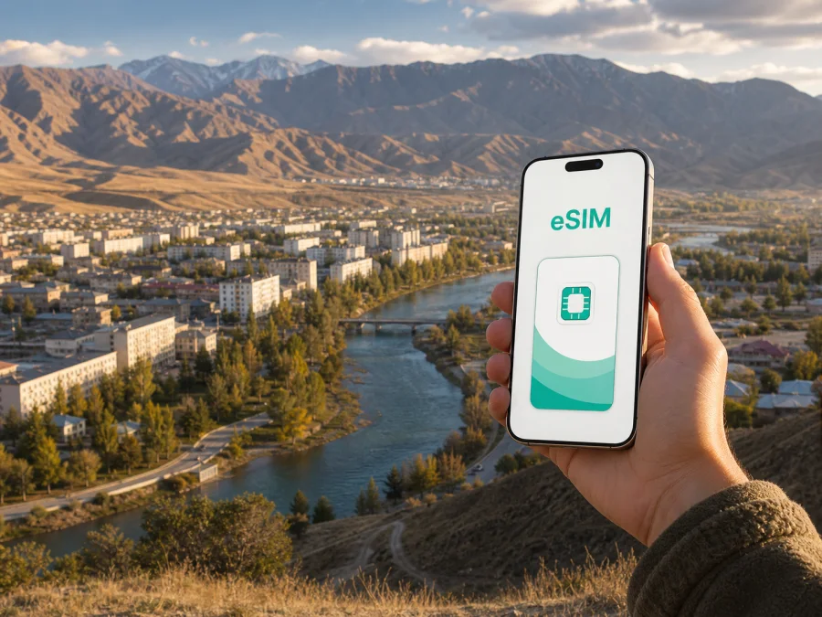 eSIM em Naryn: internet móvel no Quirguistão