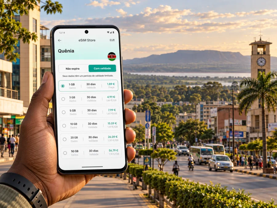 eSIM para Nakuru: internet móvel no Quênia