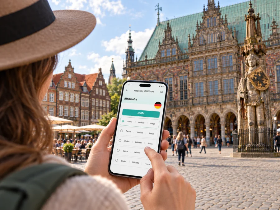 eSIM em Bremen: internet móvel na Alemanha