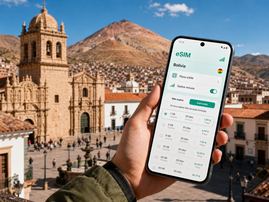 eSIM em Potosí: internet e ligação móvel
