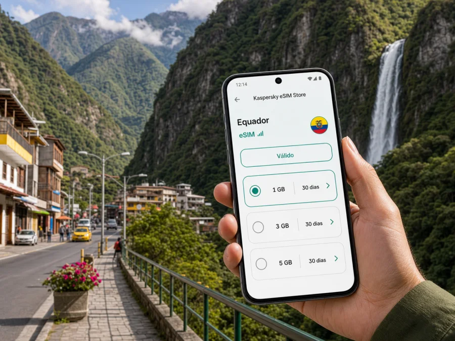eSIM em Banos: internet móvel no Equador