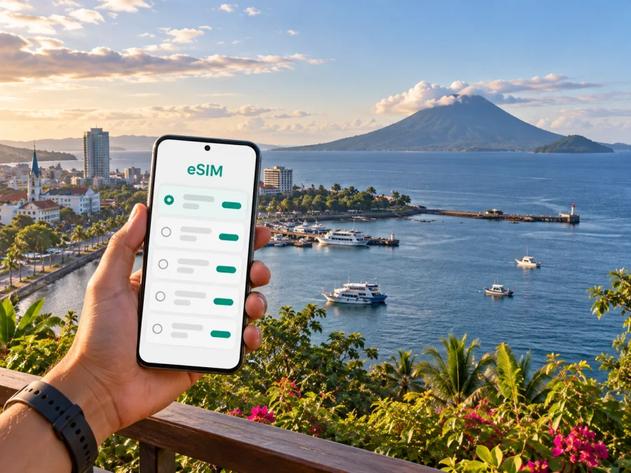 eSIM em Manado: internet móvel na Indonésia