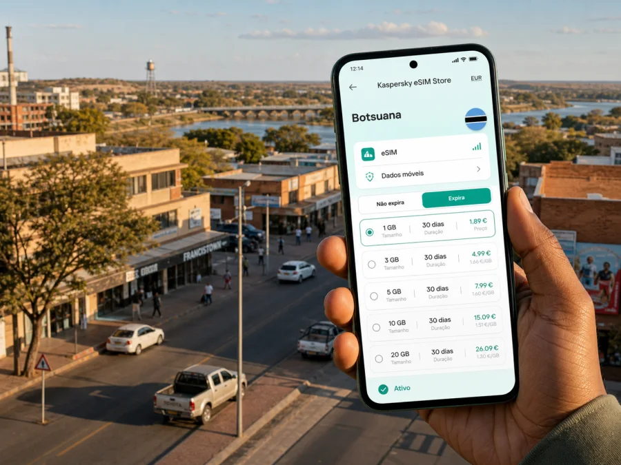 eSIM em Francistown: internet e ligação móvel