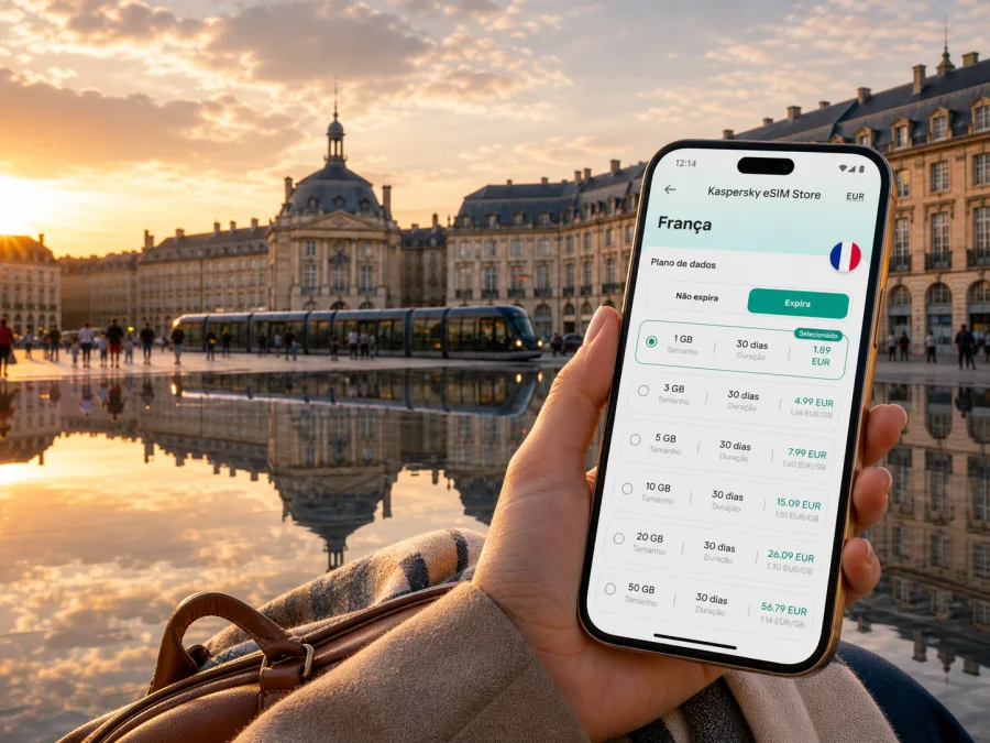 eSIM em Bordéus: internet móvel para viagem