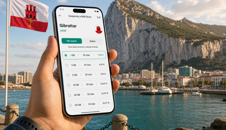eSIM em Gibraltar: conexão móvel e internet