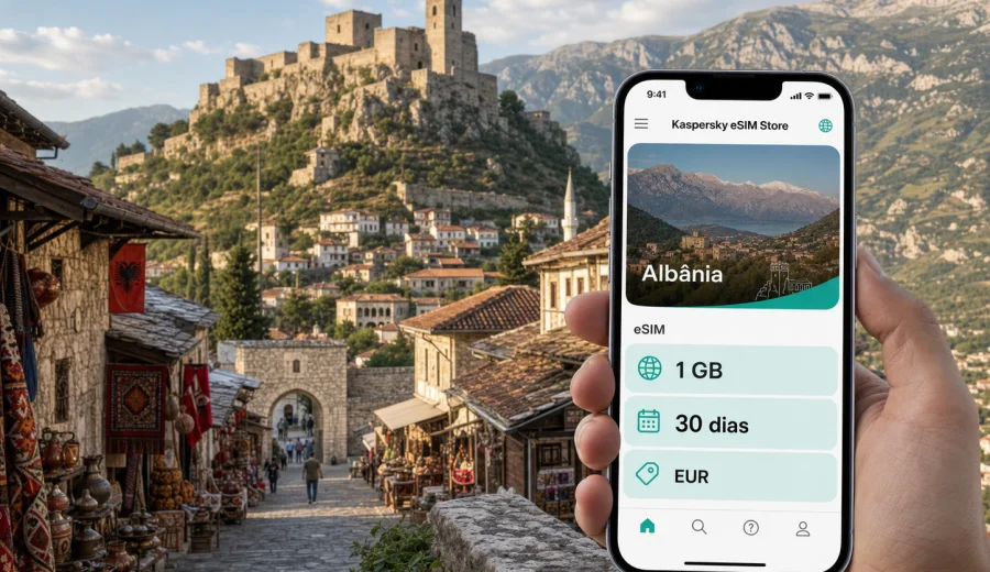 eSIM em Kruje: internet móvel na viagem