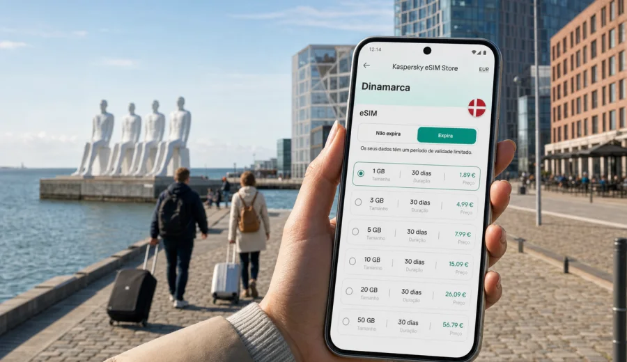 eSIM em Esbjerg: internet móvel na Dinamarca