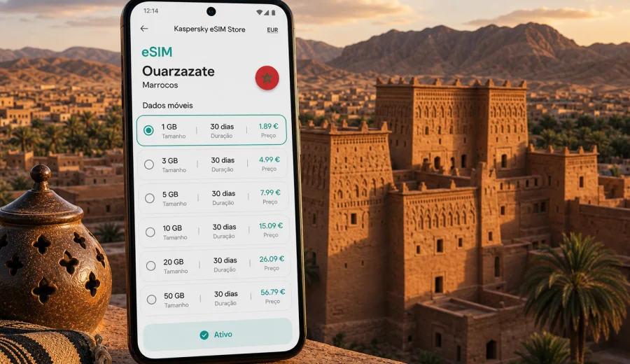 eSIM em Ouarzazate: conexão móvel e internet