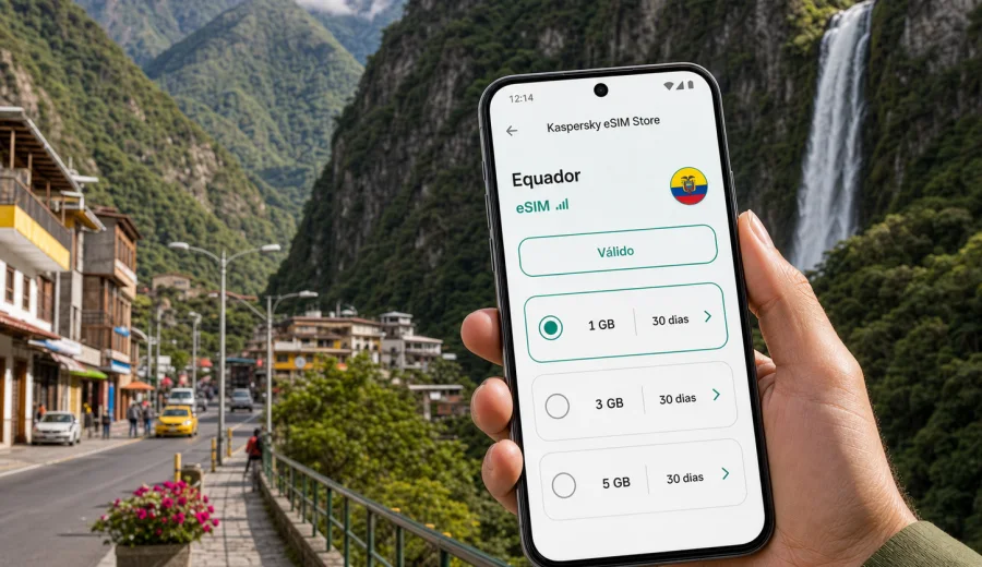 eSIM em Banos: internet móvel no Equador