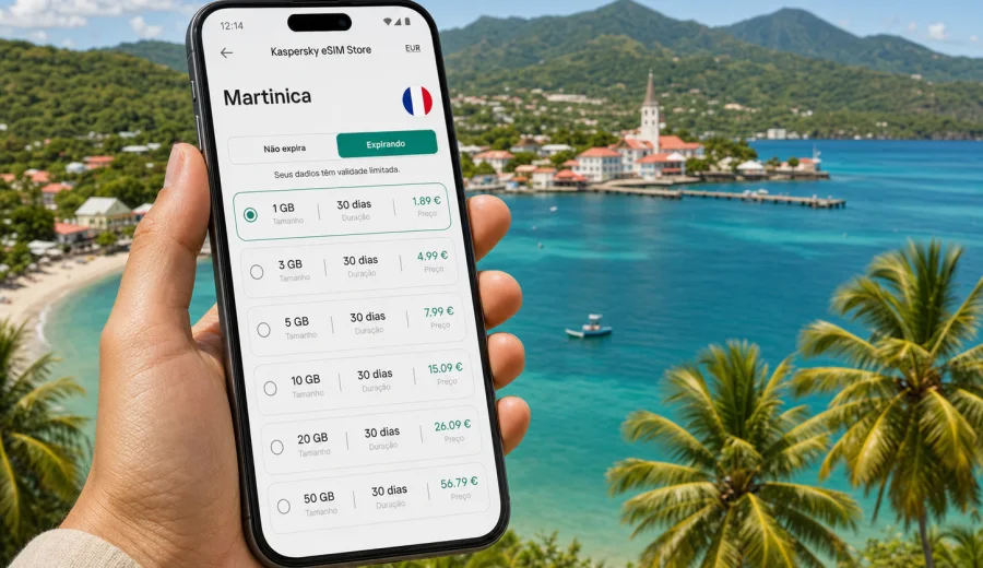 eSIM na Martinica: conexão móvel e internet