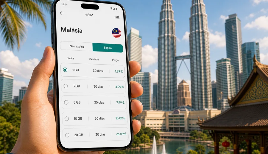 eSIM na Malásia: internet e conexão móvel