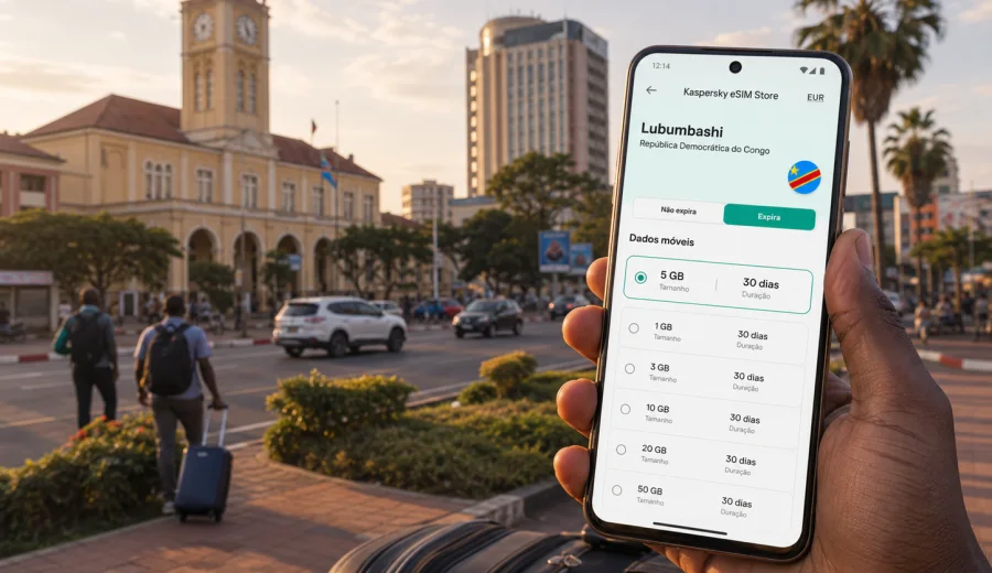 eSIM em Lubumbashi: internet e conexão móvel