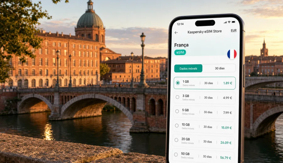 eSIM em Toulouse: internet móvel na França