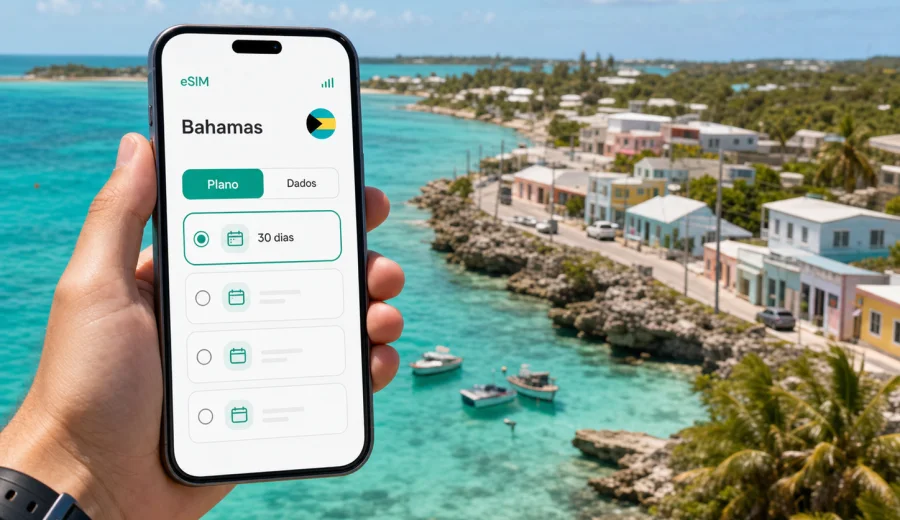 eSIM em Rock Sound: internet nas Bahamas