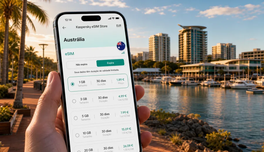 Darwin eSIM: internet móvel na Austrália