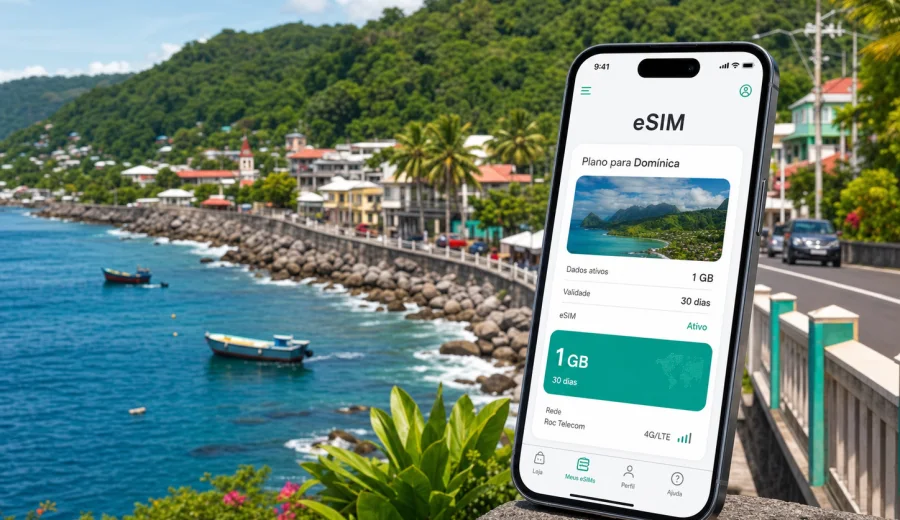 Mahaut eSIM: internet móvel na Domínica