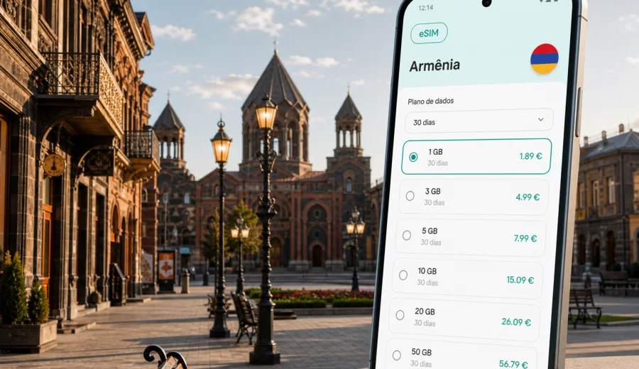 Gyumri eSIM: internet móvel na Armênia