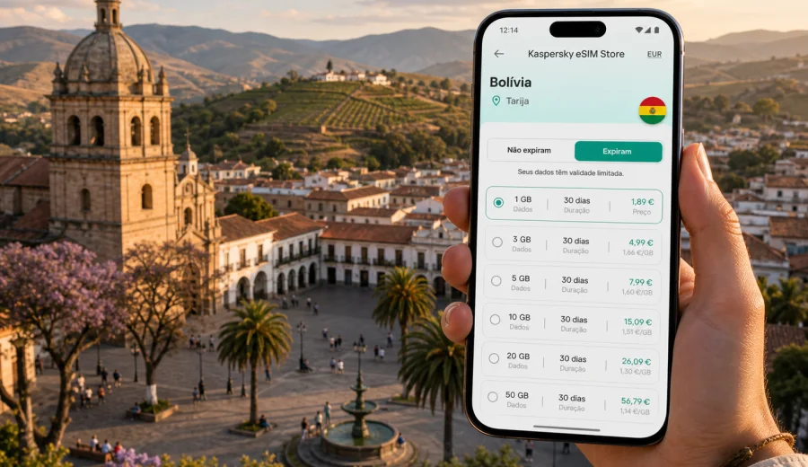 eSIM em Tarija: internet móvel na Bolívia