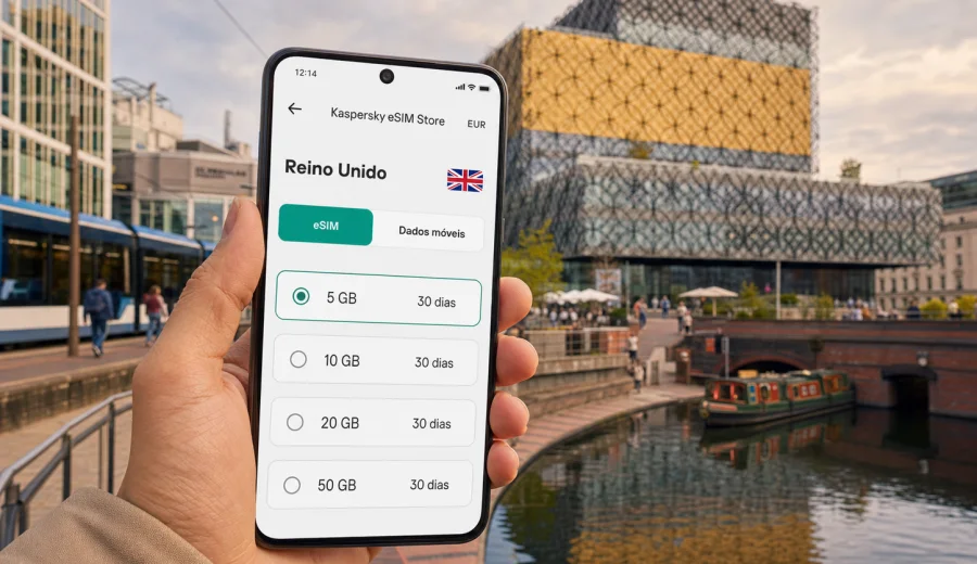 eSIM em Birmingham: internet móvel na viagem