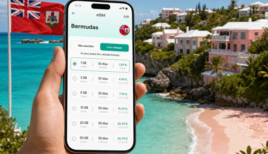eSIM para Bermudas: internet na viagem