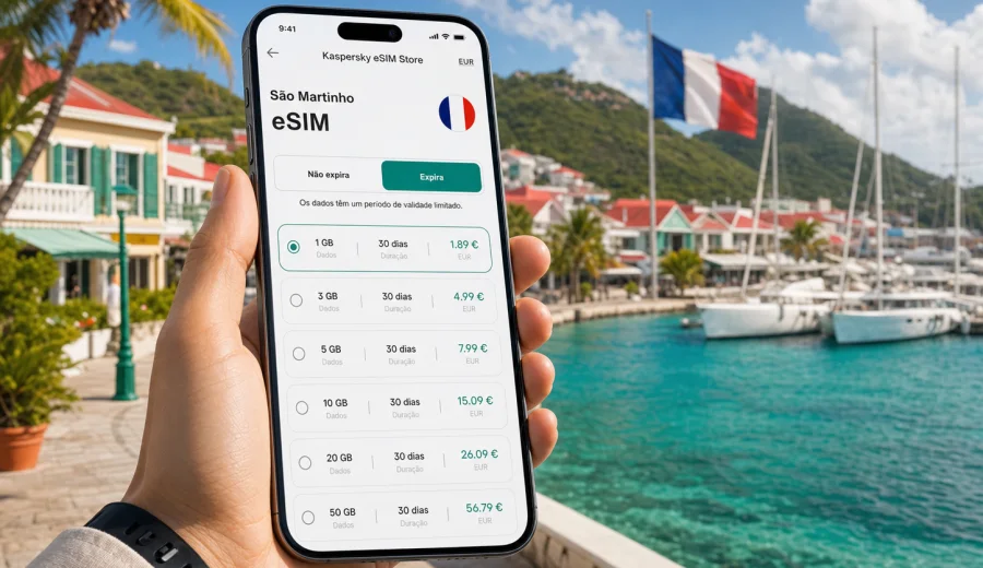 eSIM para São Martinho: internet na viagem