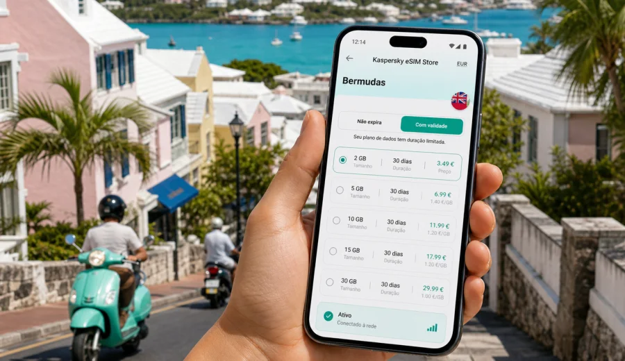 Paget eSIM: internet móvel nas Bermudas