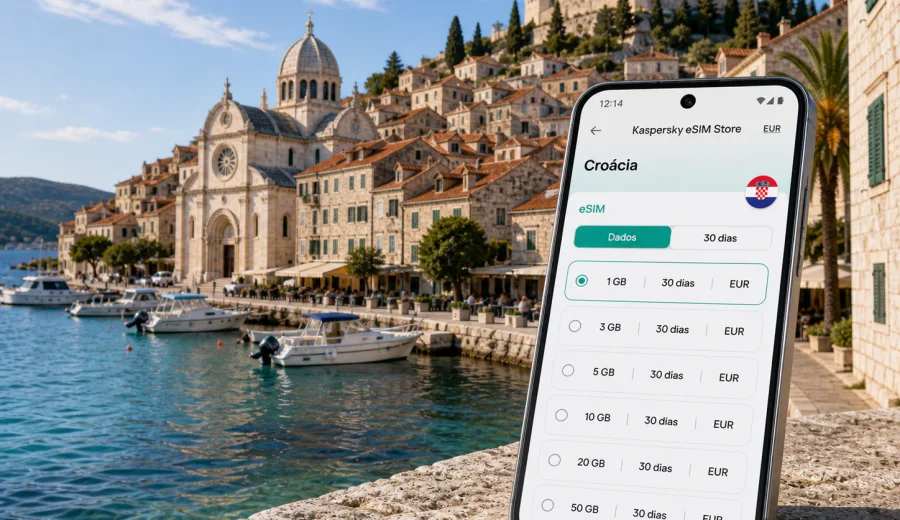 eSIM em Sibenik: internet móvel na Croácia