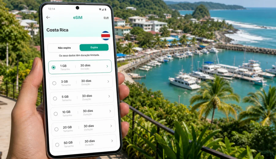 eSIM em Quepos: internet móvel na viagem