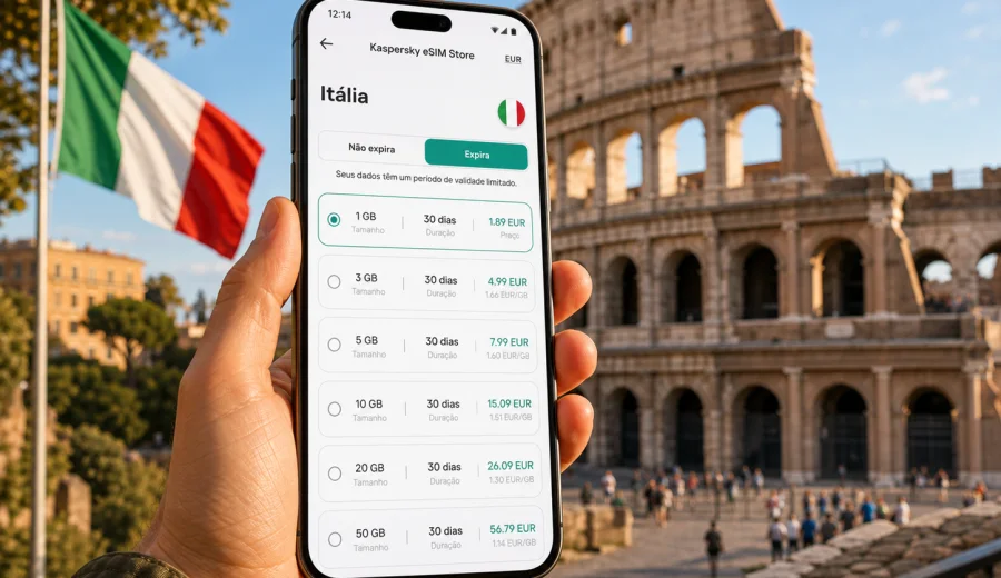 eSIM para Itália: internet móvel na viagem