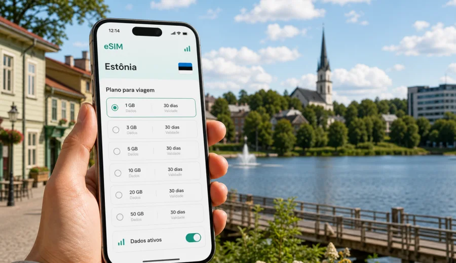 eSIM em Voru: internet móvel na Estônia