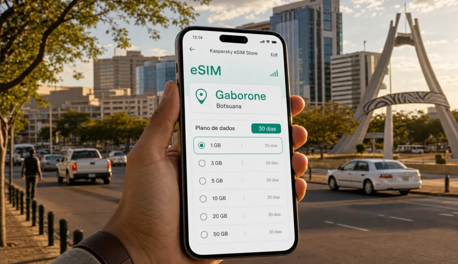 eSIM em Gaborone: internet móvel para viajar