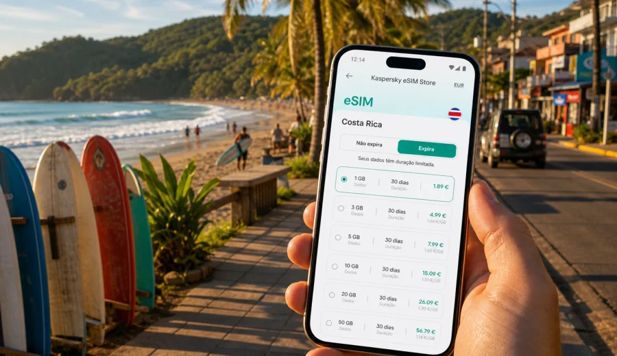 eSIM em Jacó: internet móvel na viagem