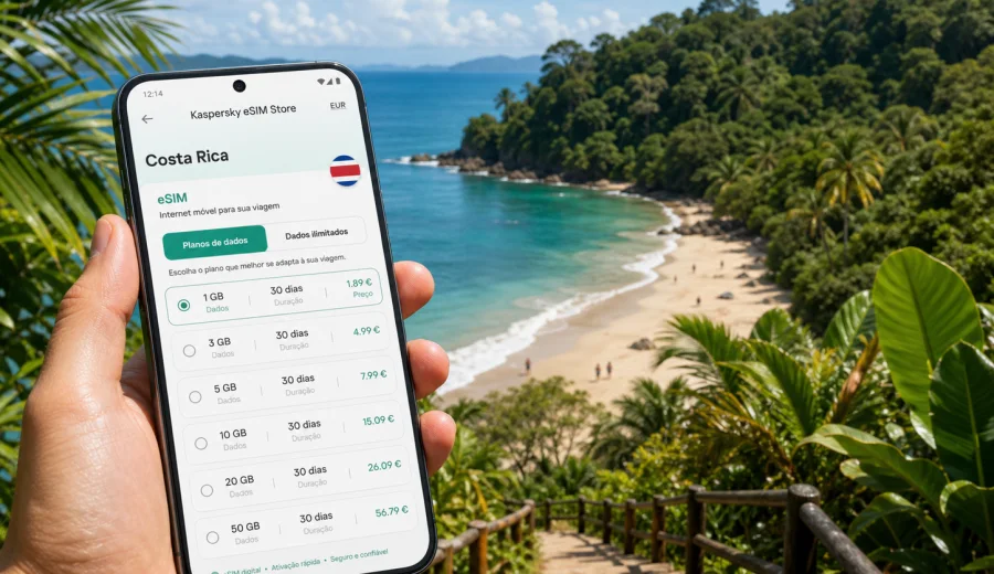 eSIM em Manuel Antonio: internet na viagem