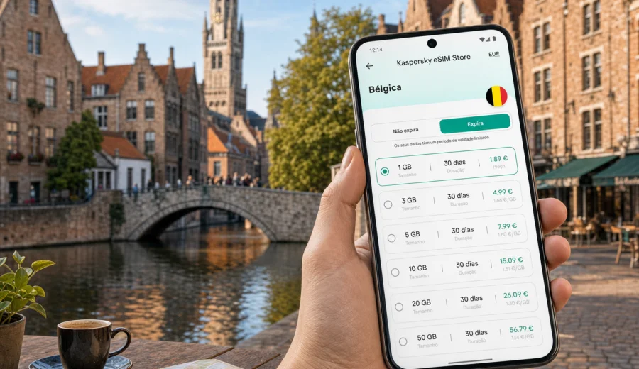 eSIM em Bruges: internet e ligação móvel