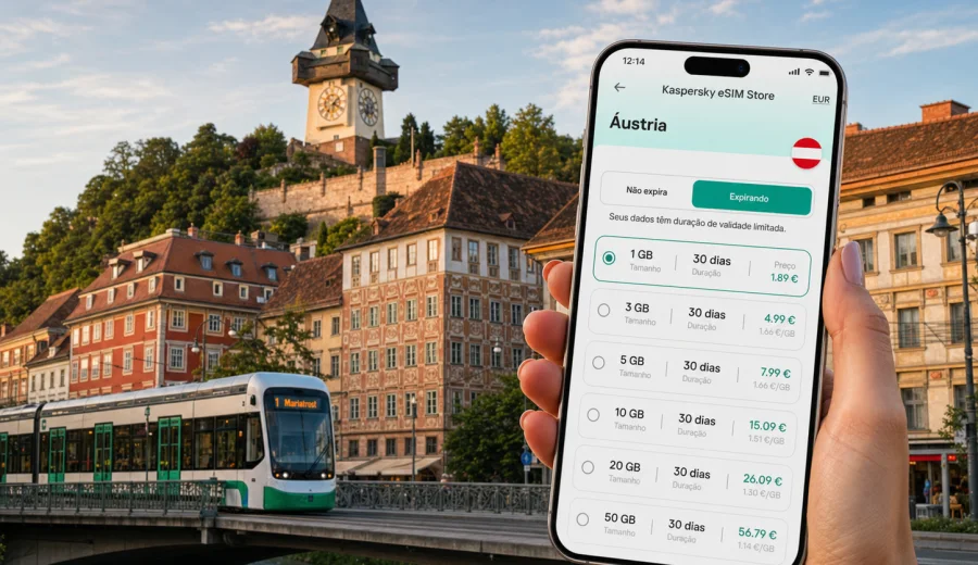 eSIM em Graz: internet móvel na Áustria