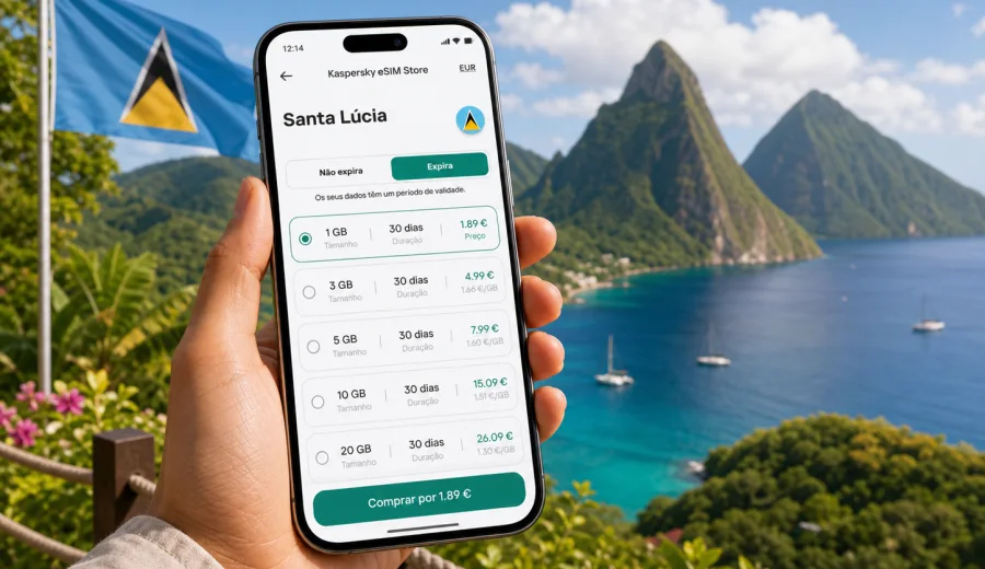 eSIM em Santa Lúcia: internet móvel