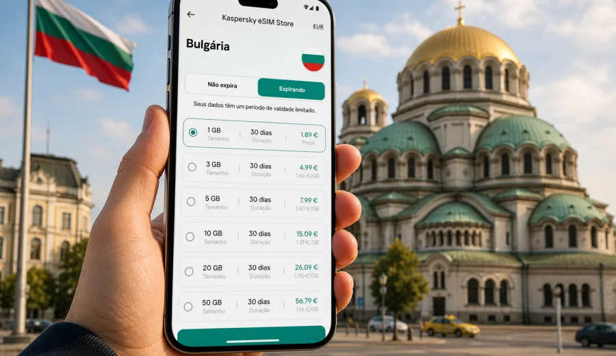 eSIM na Bulgária: internet móvel para viagem
