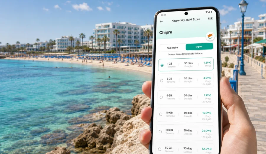 Protaras eSIM: internet móvel em Chipre