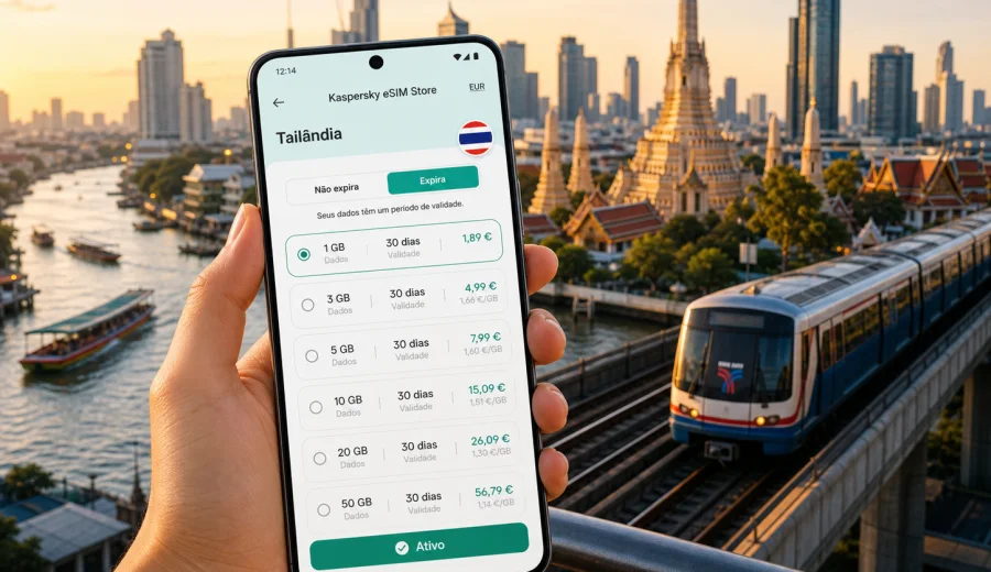 eSIM em Bangkok: internet móvel para viagem