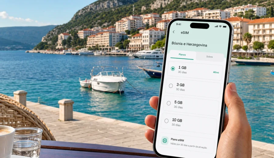eSIM em Neum: internet móvel para viagem