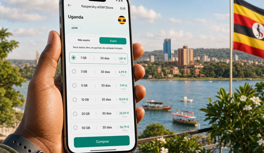 eSIM para Uganda: internet móvel em viagem