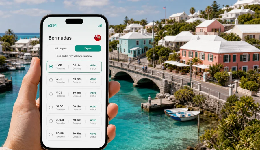 Flatts Village eSIM: internet móvel em Bermudas