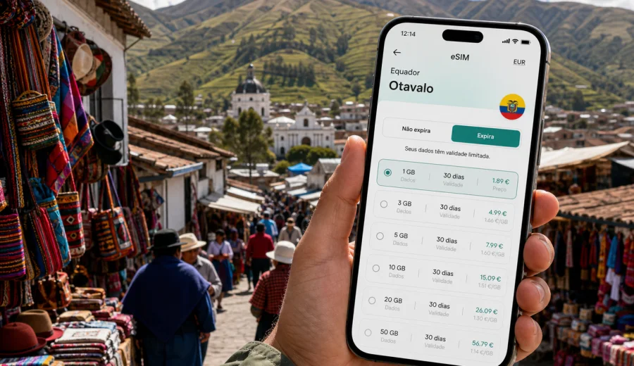 Otavalo eSIM: internet móvel no Equador