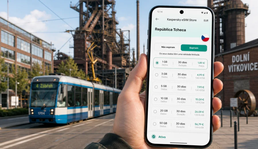 eSIM em Ostrava: internet móvel para viagem