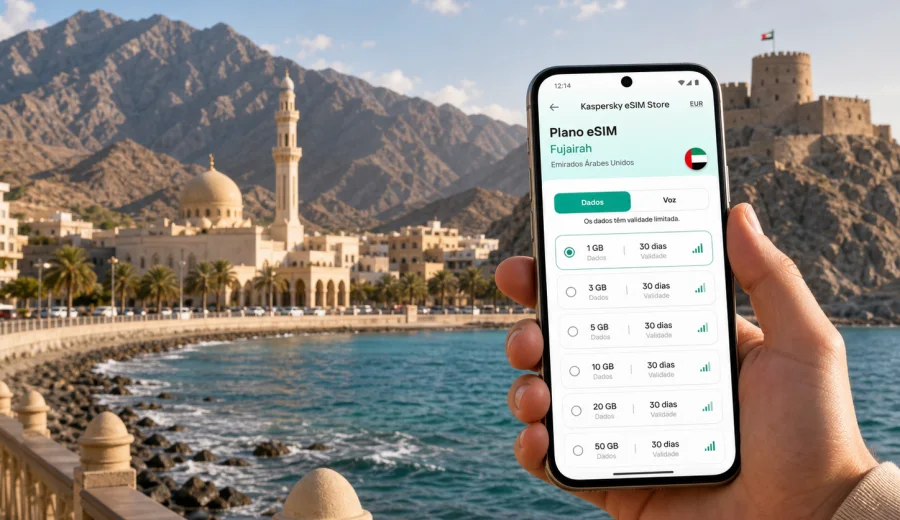 eSIM em Fujairah: internet móvel na viagem