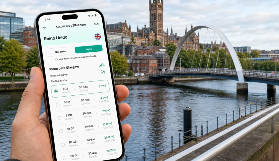 eSIM em Glasgow: internet móvel para viajar