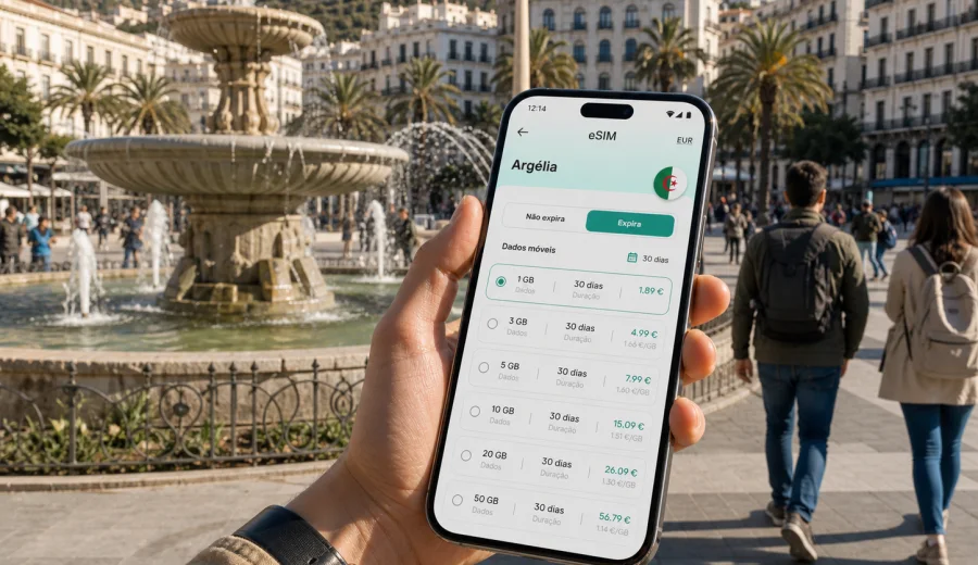 eSIM em Setif: internet móvel para viagem