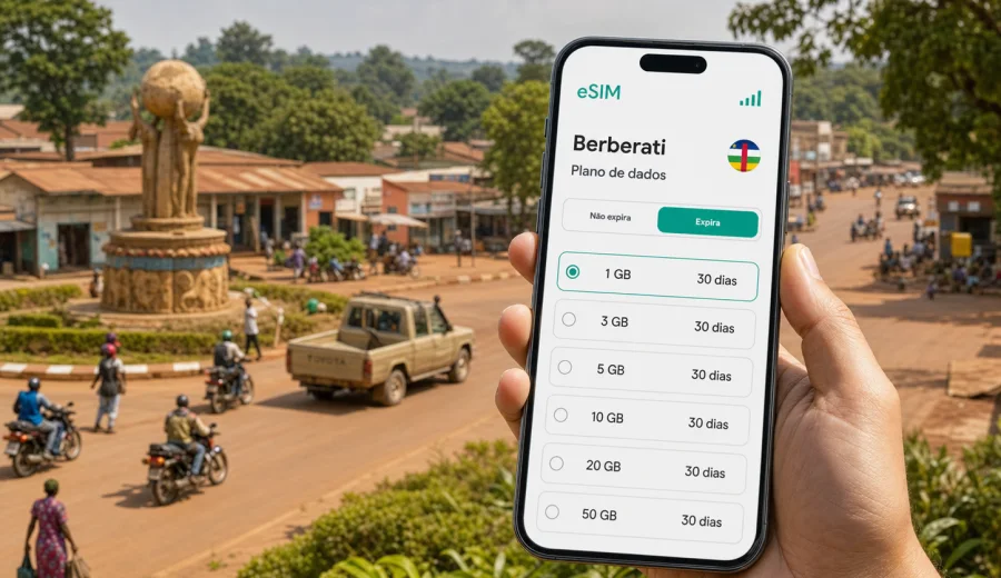 Berberati eSIM: internet móvel para viagem