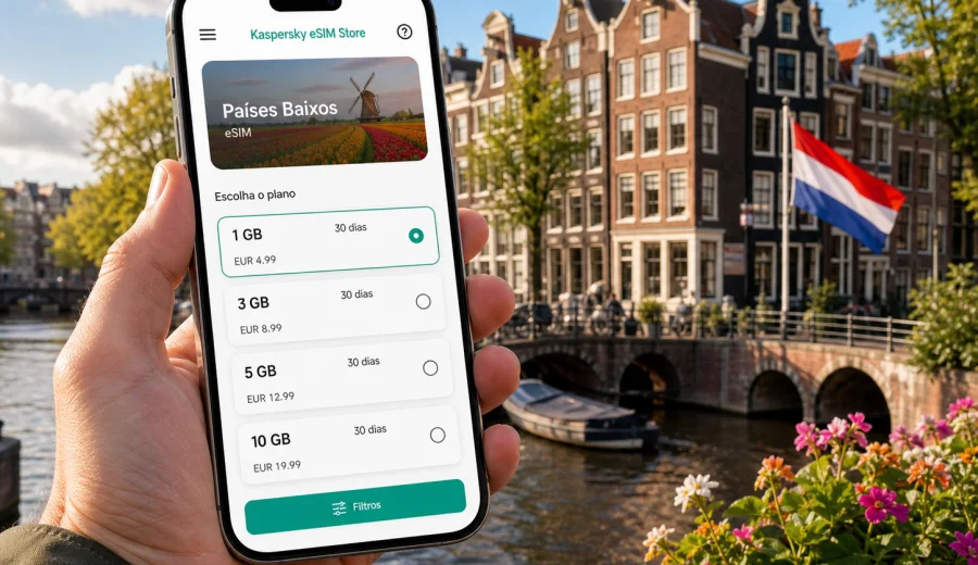 eSIM Holanda: internet móvel para viajar